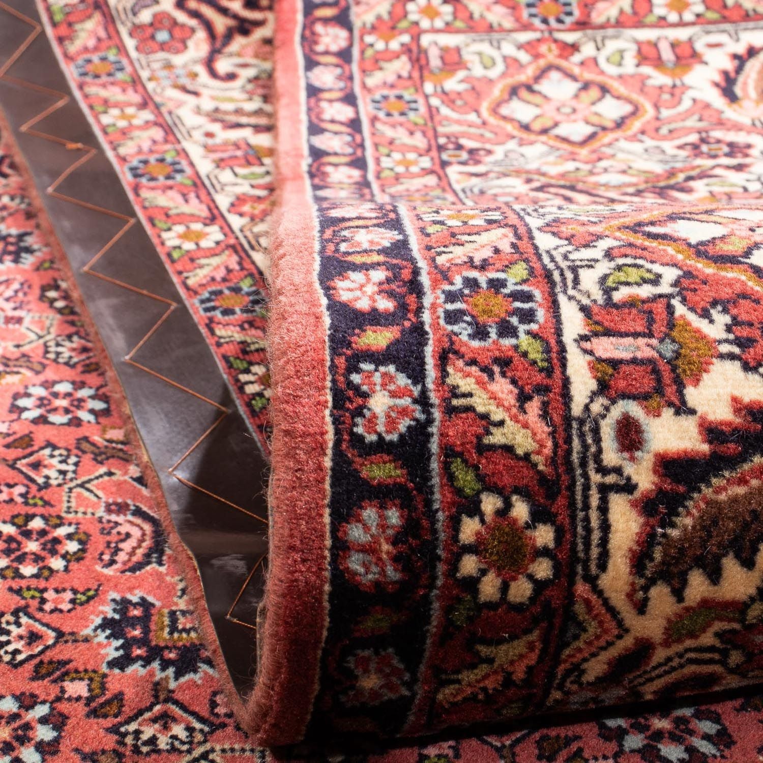 Tapis persan - Bidjar - 292 x 203 cm - rouge foncé