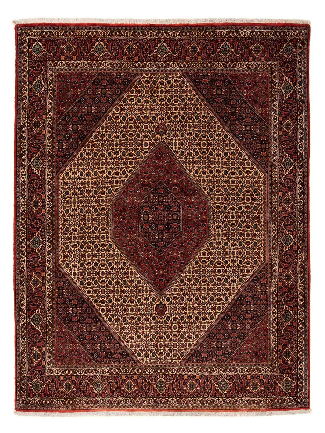 Tapis persan - Bidjar - 250 x 200 cm - rouge foncé
