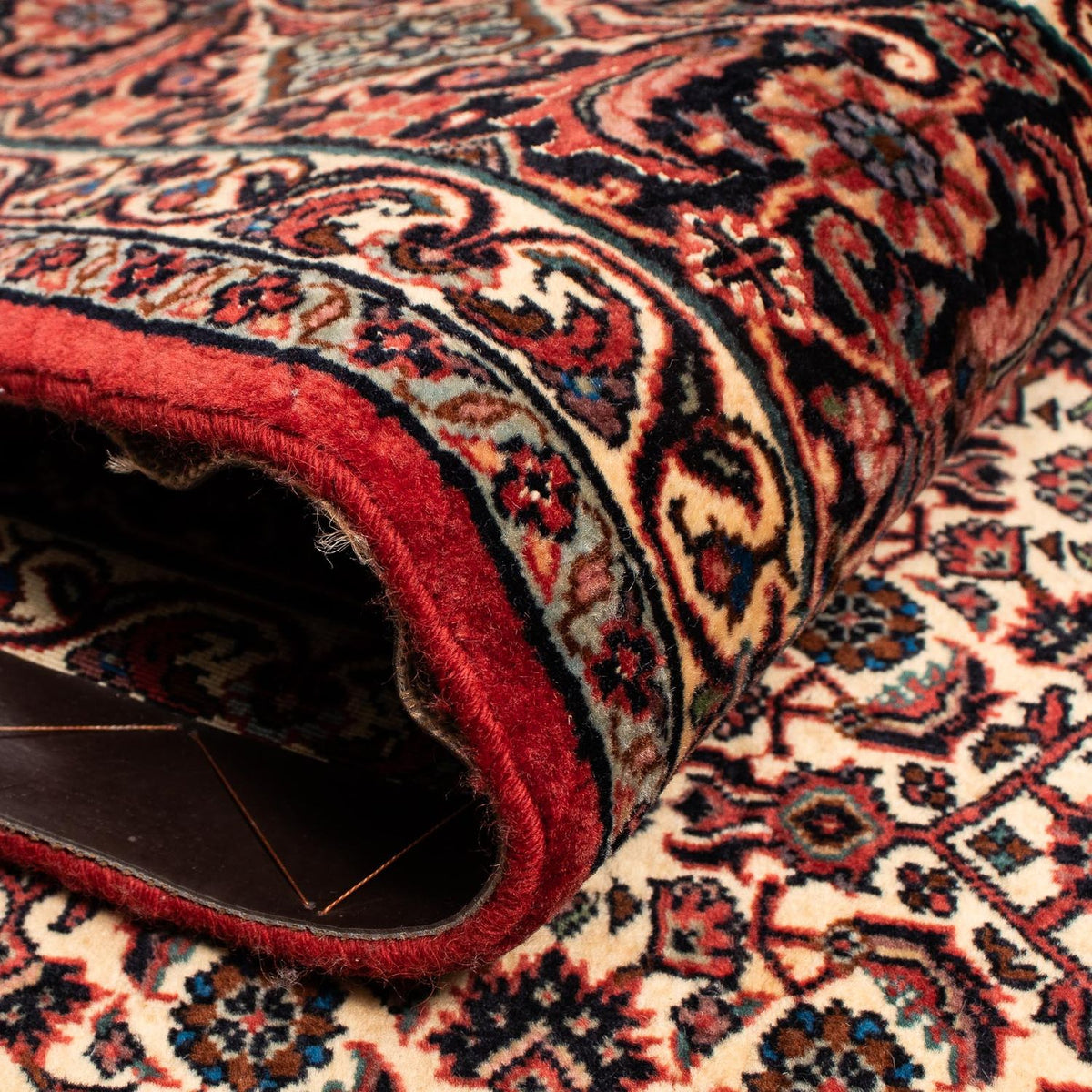 Tapis persan - Bidjar - 250 x 200 cm - rouge foncé