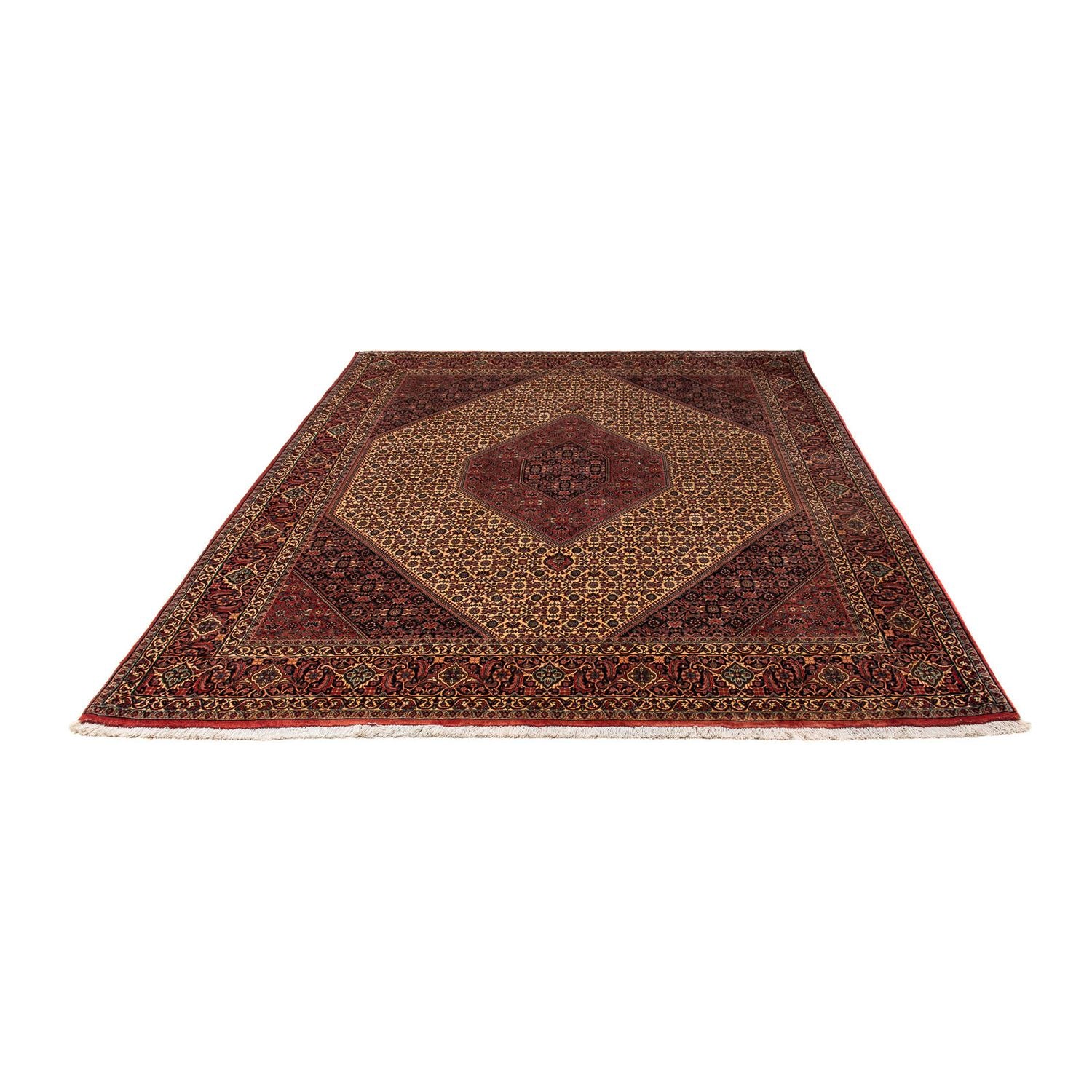 Tapis persan - Bidjar - 250 x 200 cm - rouge foncé