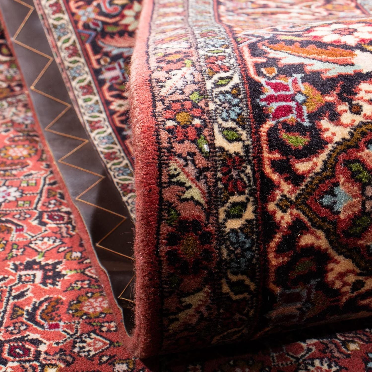 Tapis persan - Bidjar - 288 x 198 cm - rouge foncé