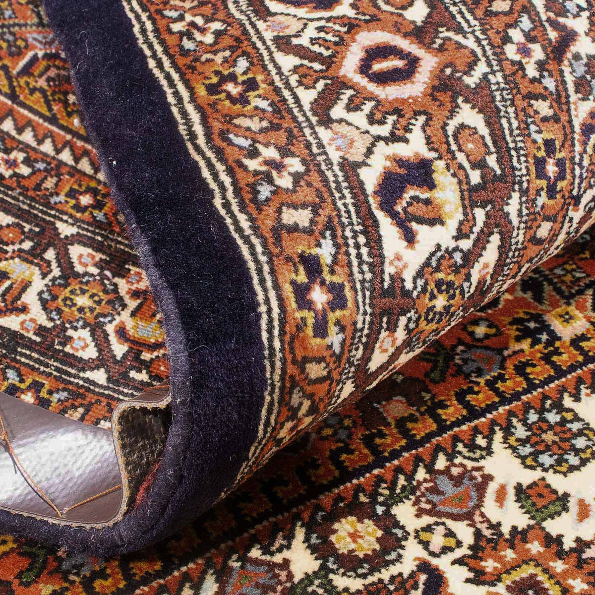 Tapis persan - Bidjar - 150 x 90 cm - bleu foncé