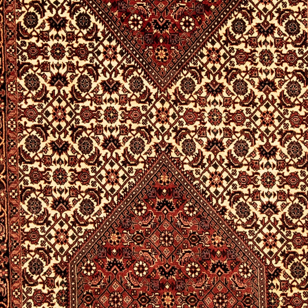 Tapis de couloir Tapis persan - Bidjar - 305 x 83 cm - marron