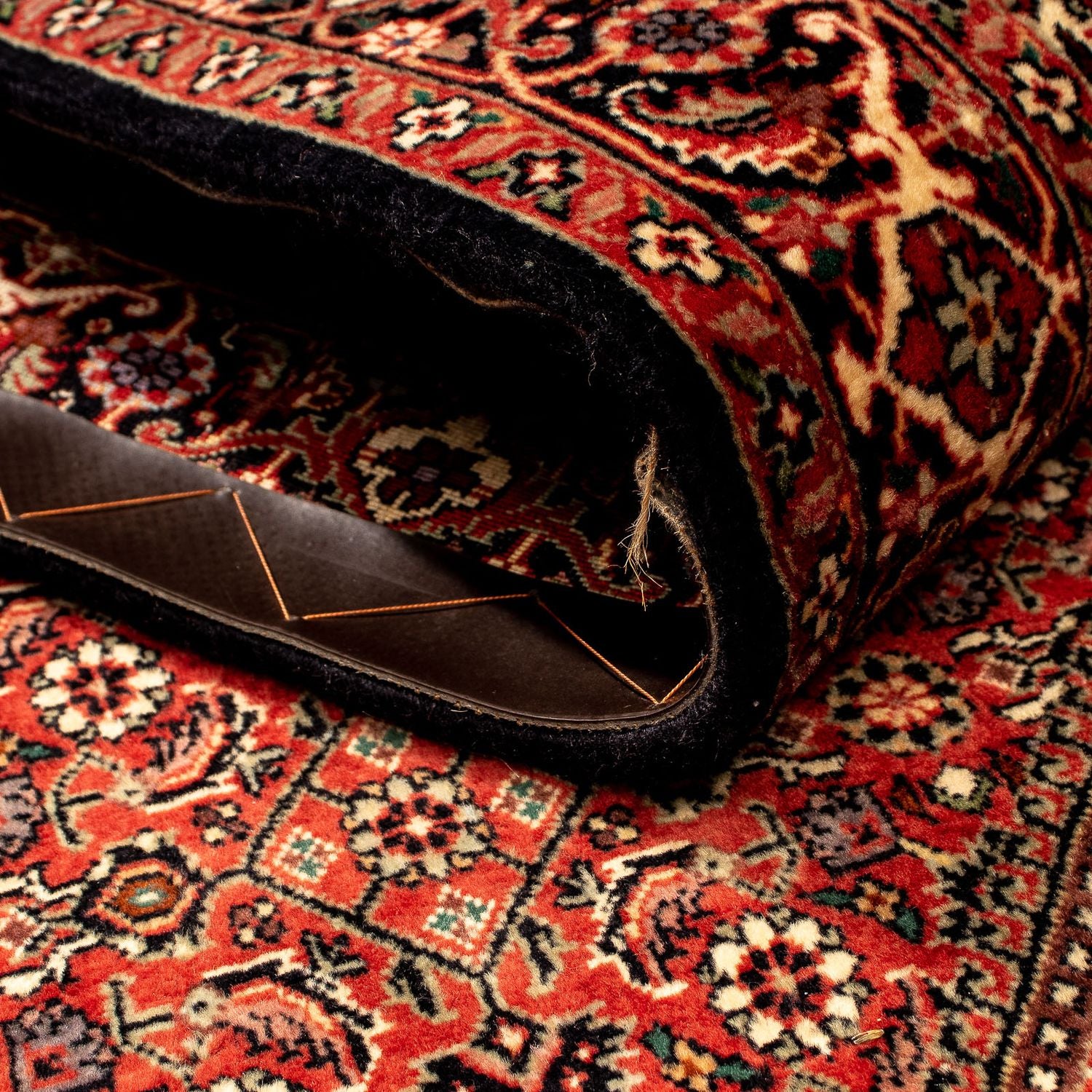 Tapis de couloir Tapis persan - Bidjar - 305 x 83 cm - marron