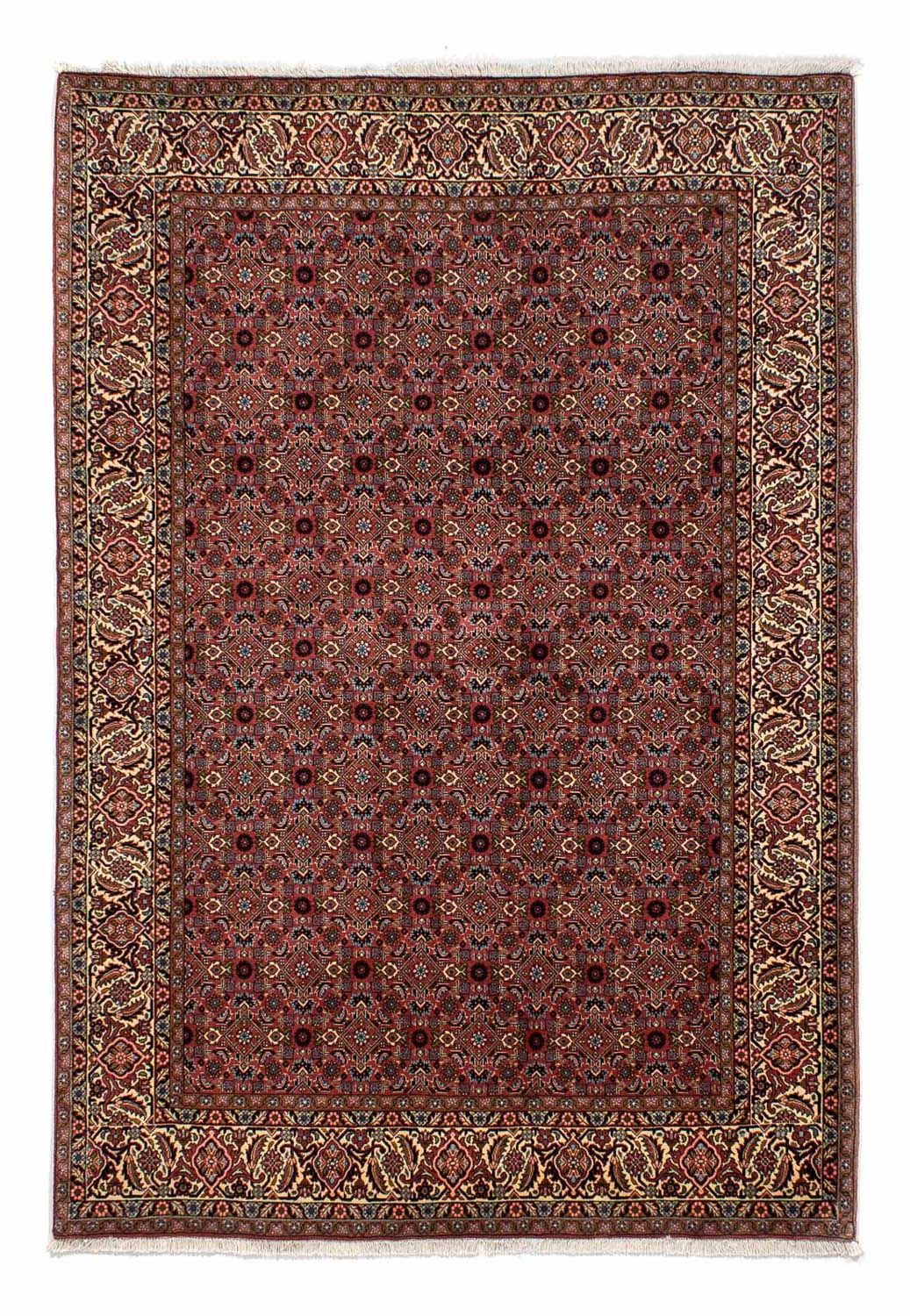 Tapis persan - Bidjar - 257 x 178 cm - rouge foncé