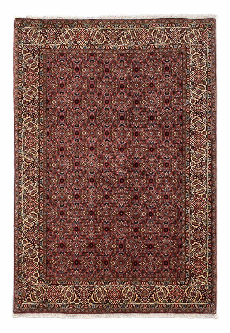Tapis persan - Bidjar - 257 x 178 cm - rouge foncé