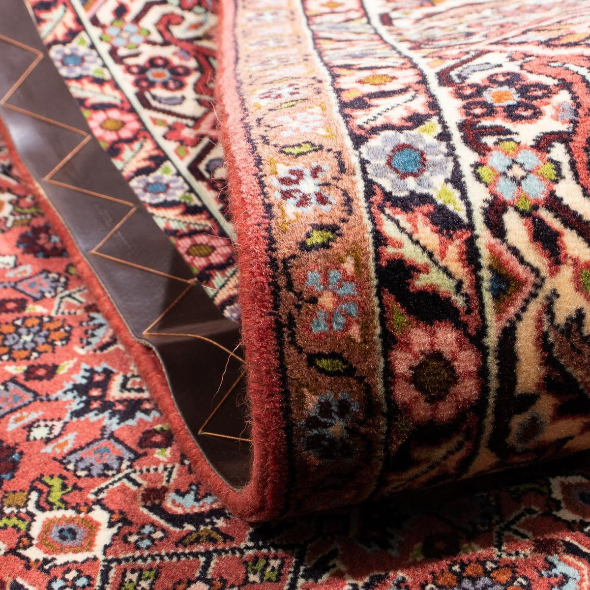 Tapis persan - Bidjar - 257 x 178 cm - rouge foncé