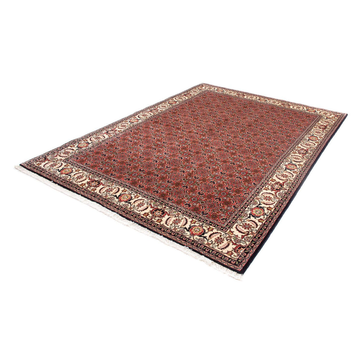 Tapis persan - Bidjar - 245 x 177 cm - rouge foncé