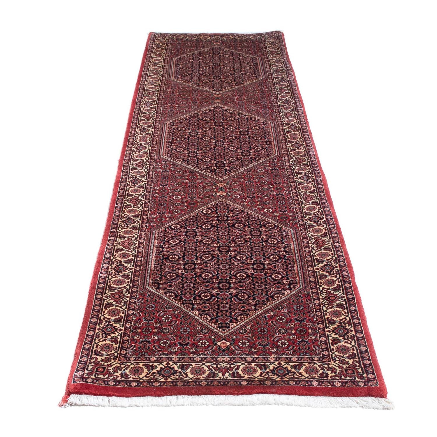 Tapis de couloir Tapis persan - Bidjar - 315 x 78 cm - rouge