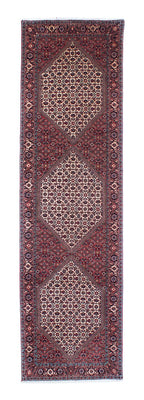 Tapis de couloir Tapis persan - Bidjar - 282 x 78 cm - rouge clair