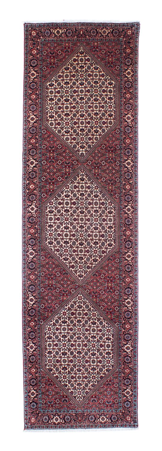 Tapis de couloir Tapis persan - Bidjar - 282 x 78 cm - rouge clair