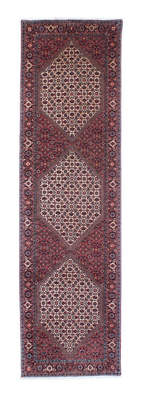 Tapis de couloir Tapis persan - Bidjar - 282 x 78 cm - rouge clair
