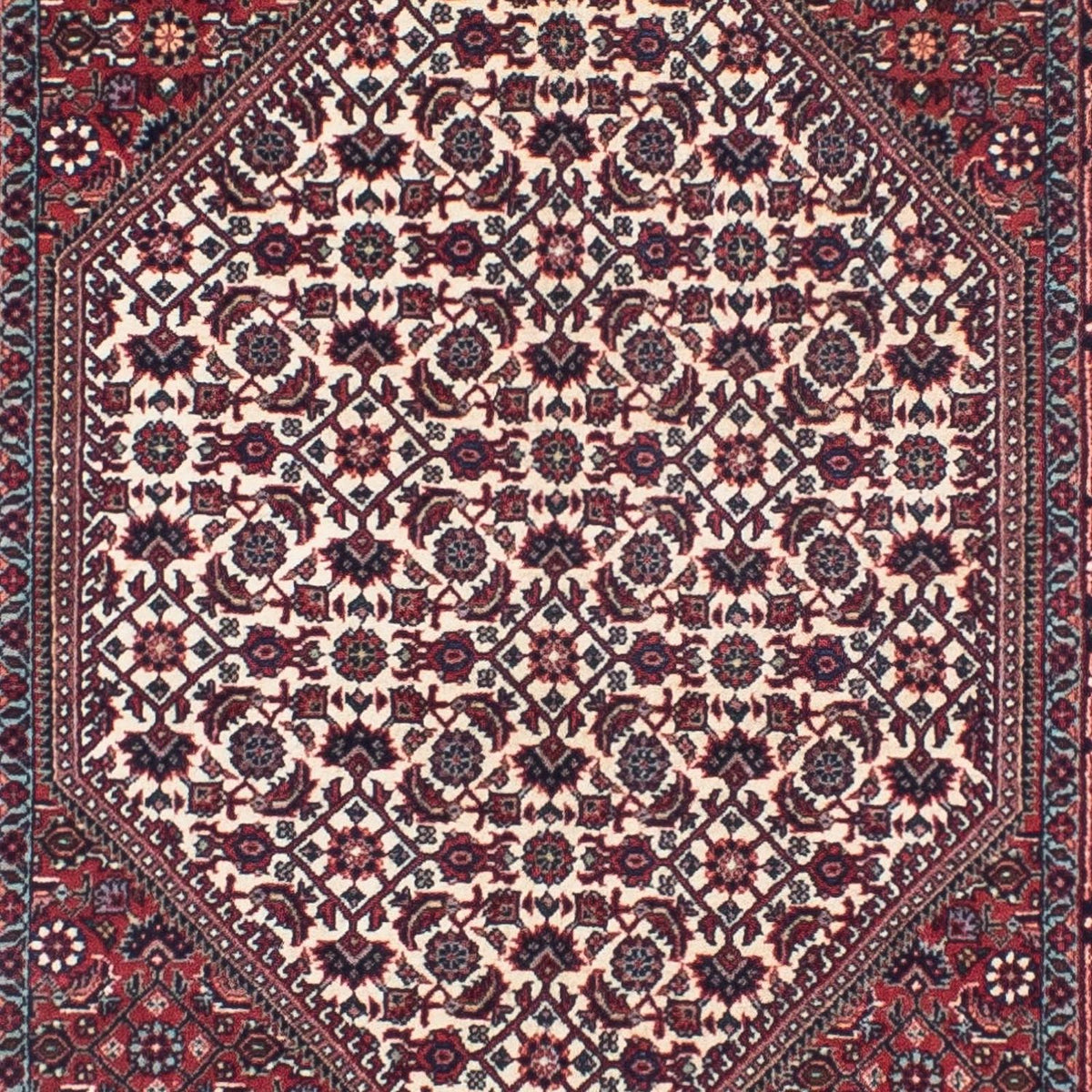 Tapis de couloir Tapis persan - Bidjar - 282 x 78 cm - rouge clair