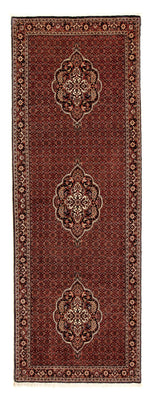 Tapis de couloir Tapis persan - Bidjar - 297 x 102 cm - rouge foncé