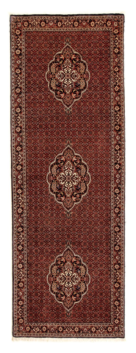 Tapis de couloir Tapis persan - Bidjar - 297 x 102 cm - rouge foncé