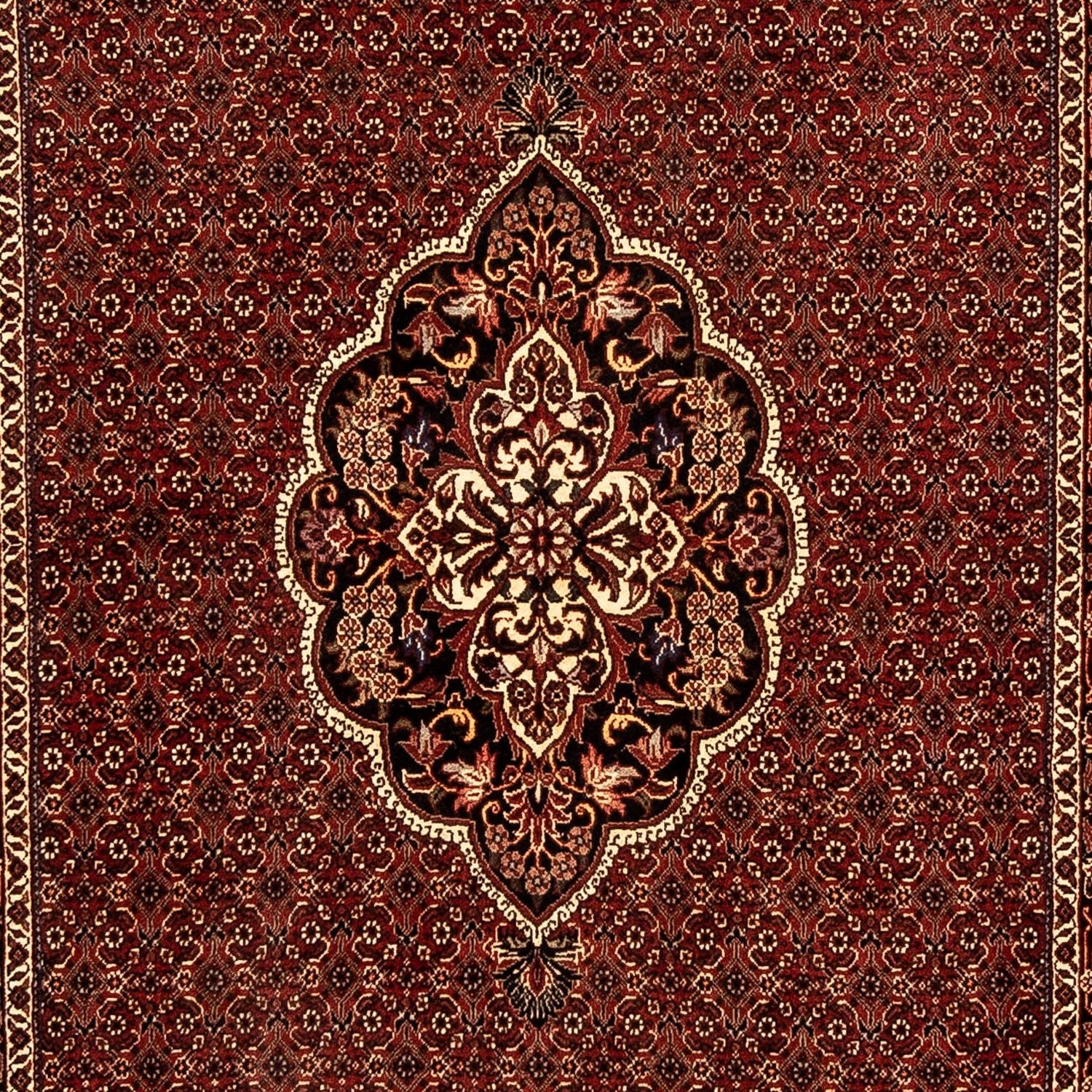 Tapis de couloir Tapis persan - Bidjar - 297 x 102 cm - rouge foncé