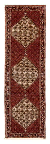 Tapis de couloir Tapis persan - Bidjar - 305 x 84 cm - rouge foncé