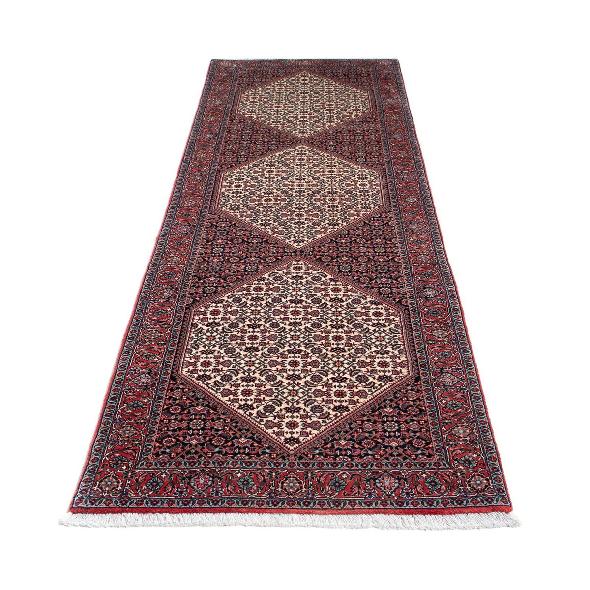 Tapis de couloir Tapis persan - Bidjar - 300 x 85 cm - beige