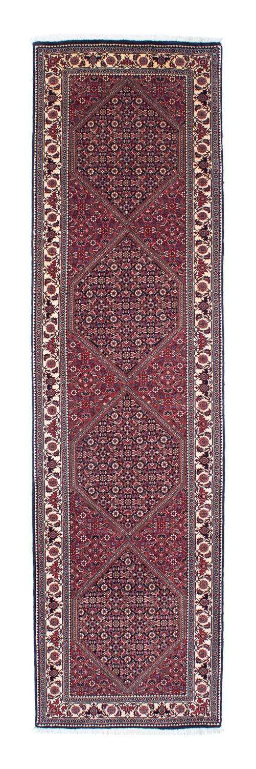 Tapis de couloir Tapis persan - Bidjar - 303 x 84 cm - rouge