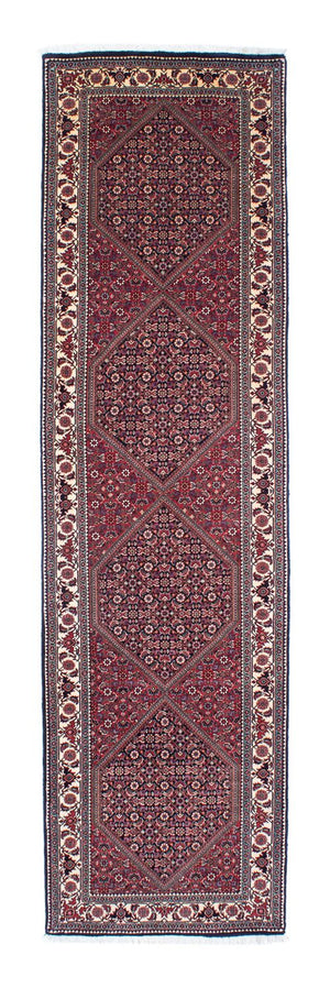 Tapis de couloir Tapis persan - Bidjar - 303 x 84 cm - rouge