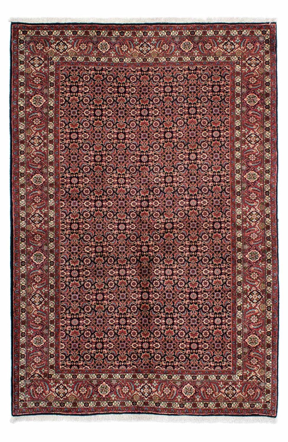 Tapis persan - Bidjar - 213 x 141 cm - marron foncé