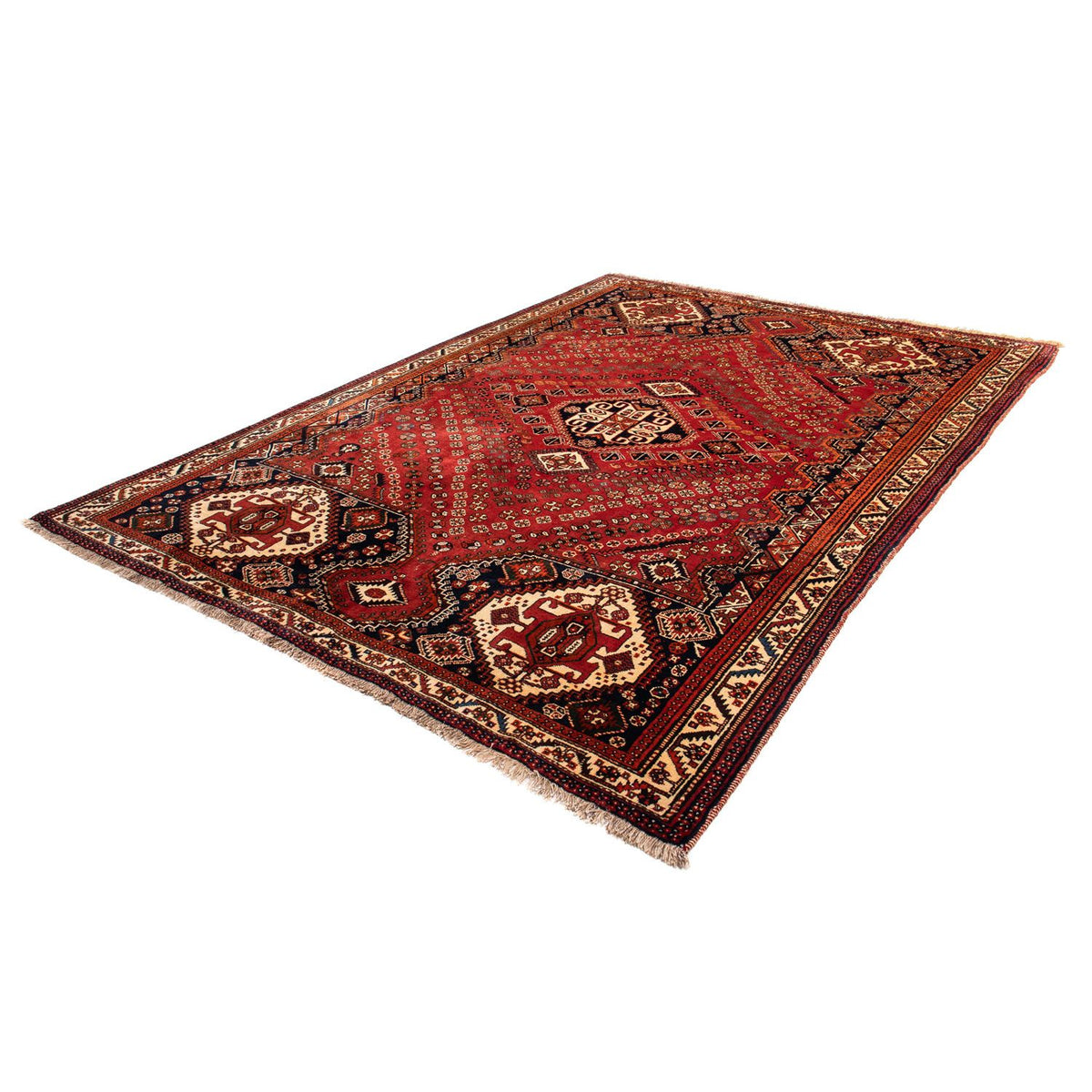 Tapis persan - Nomadic - 303 x 205 cm - rouge foncé