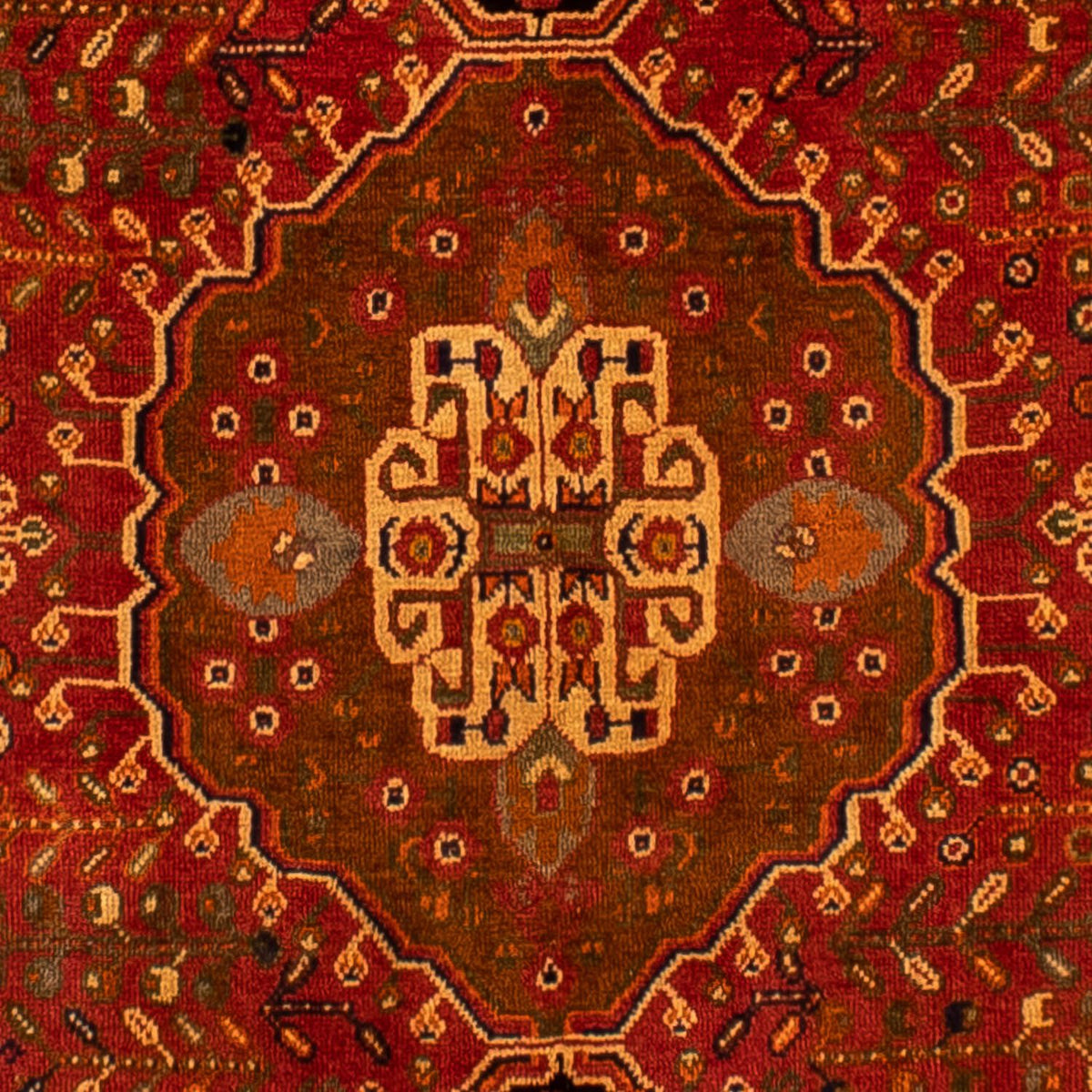 Tapis persan - Nomadic - 280 x 184 cm - rouge foncé