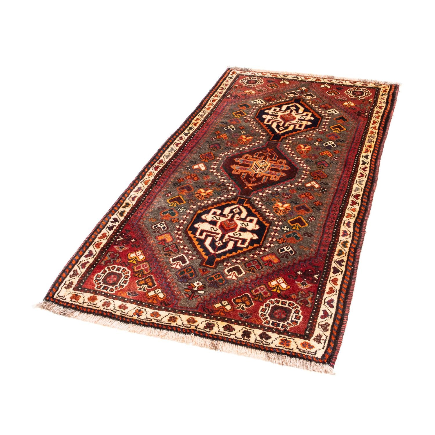 Tapis persan - Nomadic - 158 x 86 cm - marron foncé