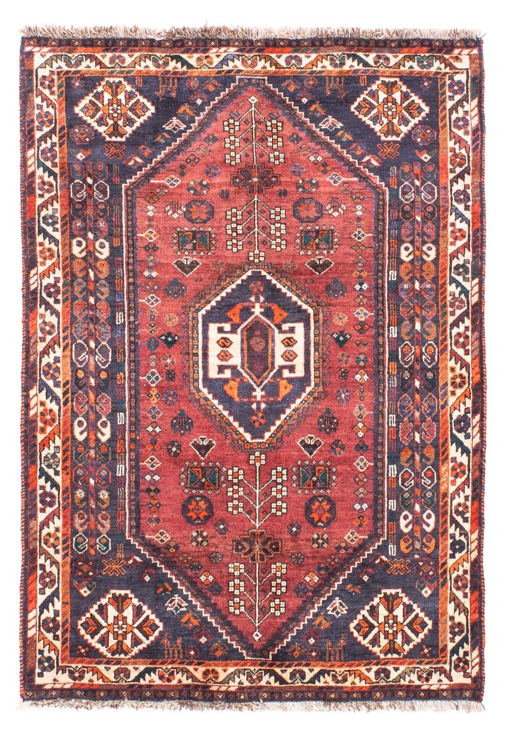 Tapis persan - Nomadic - 152 x 107 cm - rouge foncé