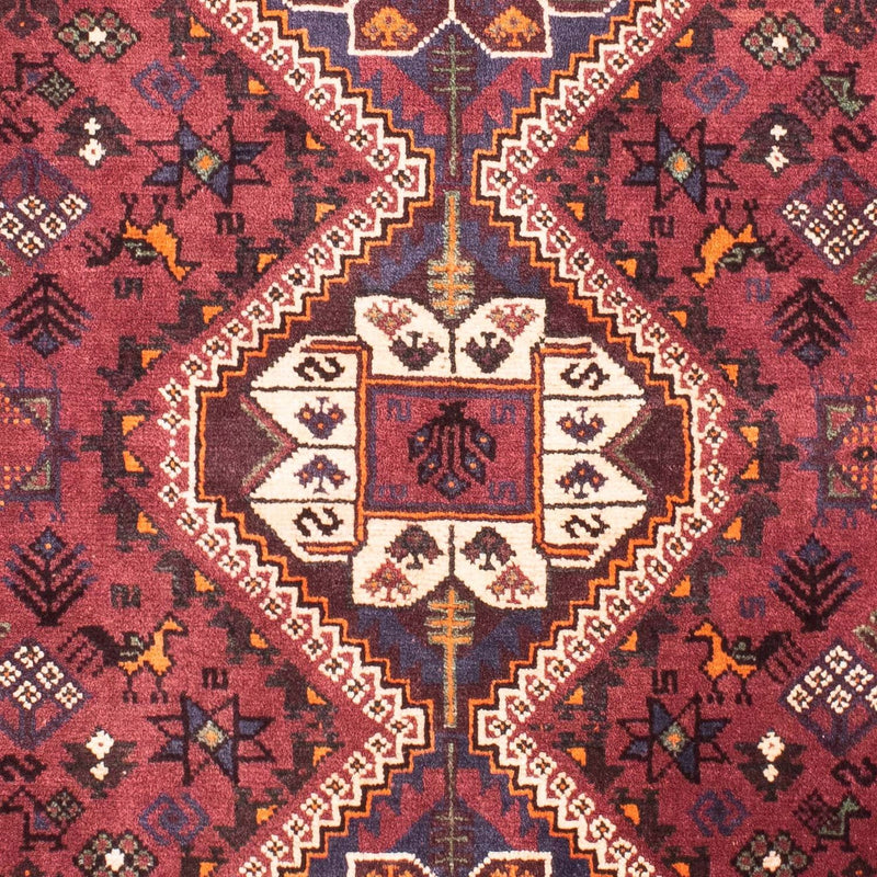 Tapis persan - Nomadic - 157 x 108 cm - rouge foncé