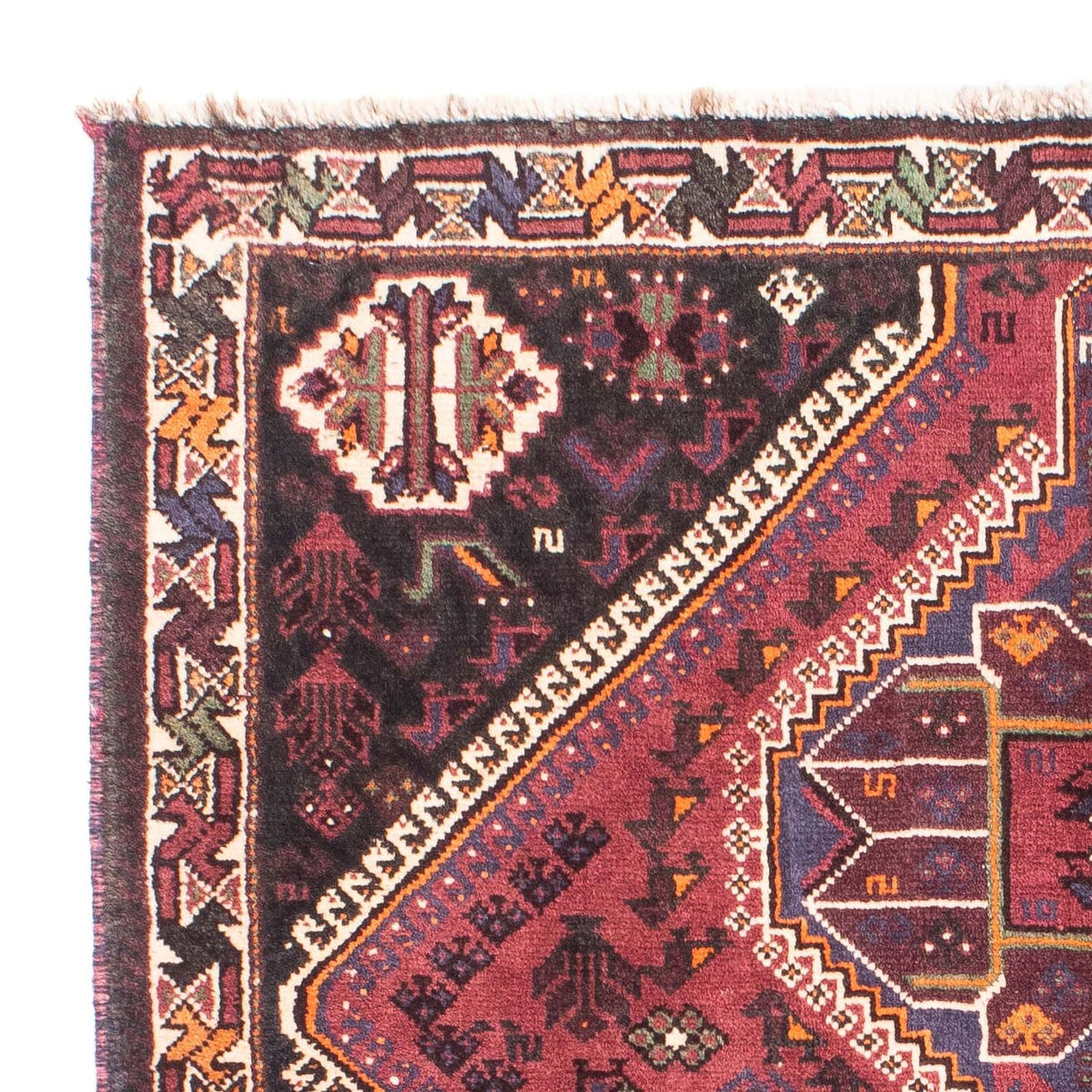 Tapis persan - Nomadic - 157 x 108 cm - rouge foncé