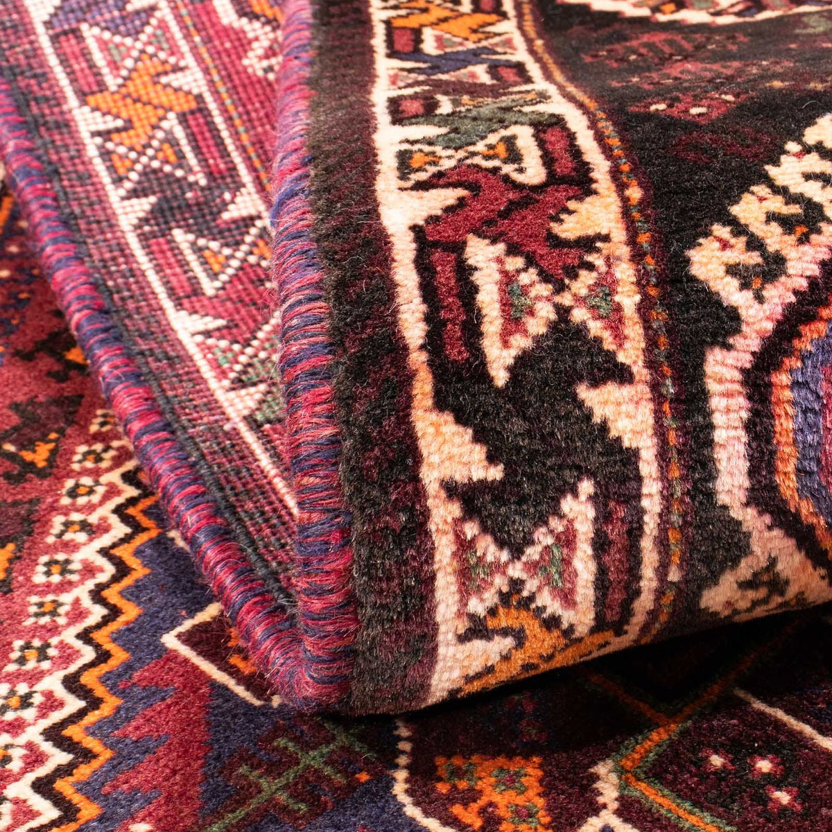 Tapis persan - Nomadic - 157 x 108 cm - rouge foncé