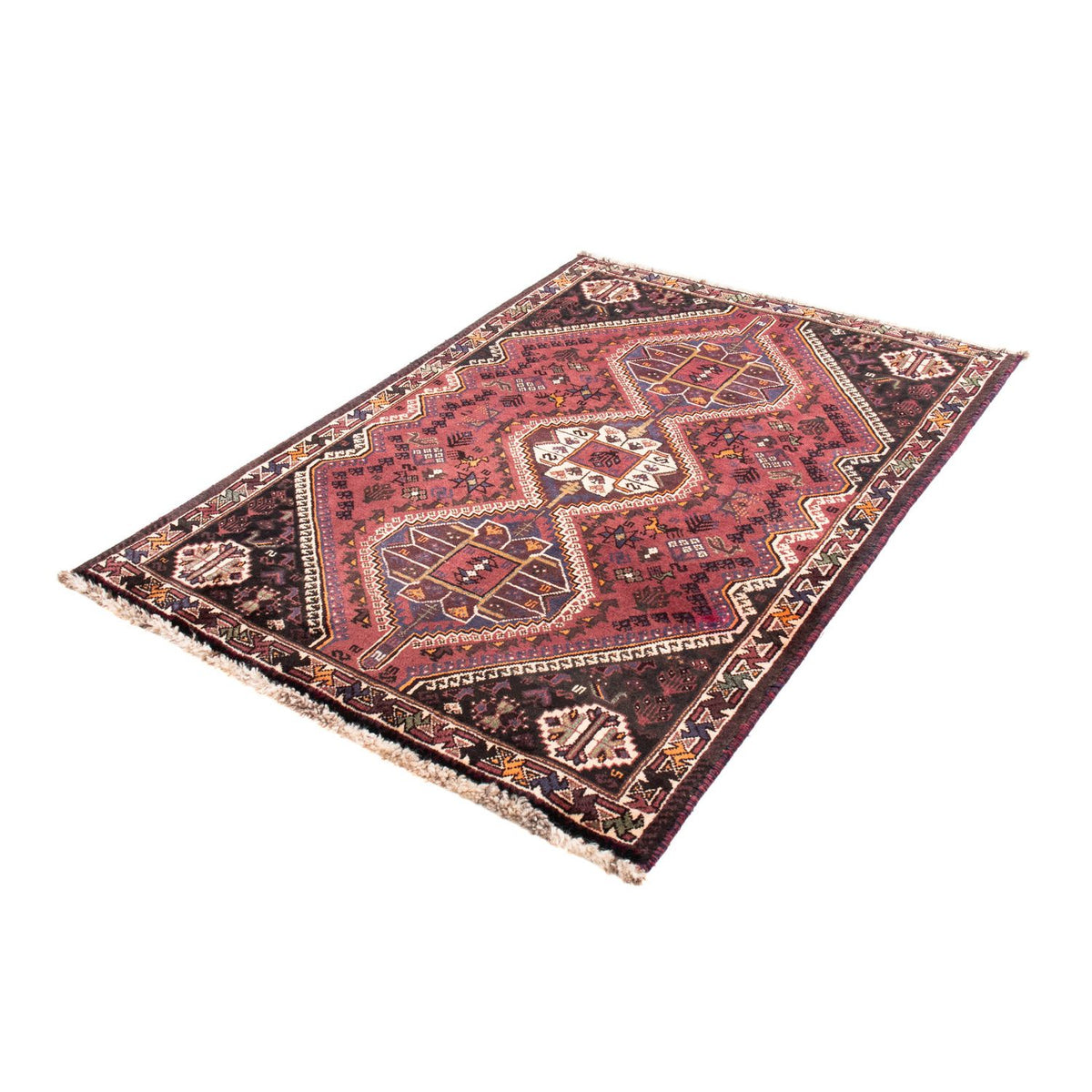 Tapis persan - Nomadic - 157 x 108 cm - rouge foncé