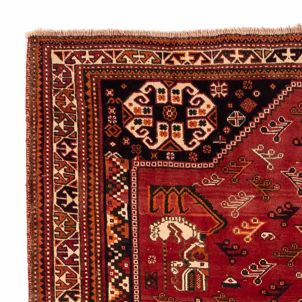 Tapis persan - Nomadic - 244 x 168 cm - rouge foncé