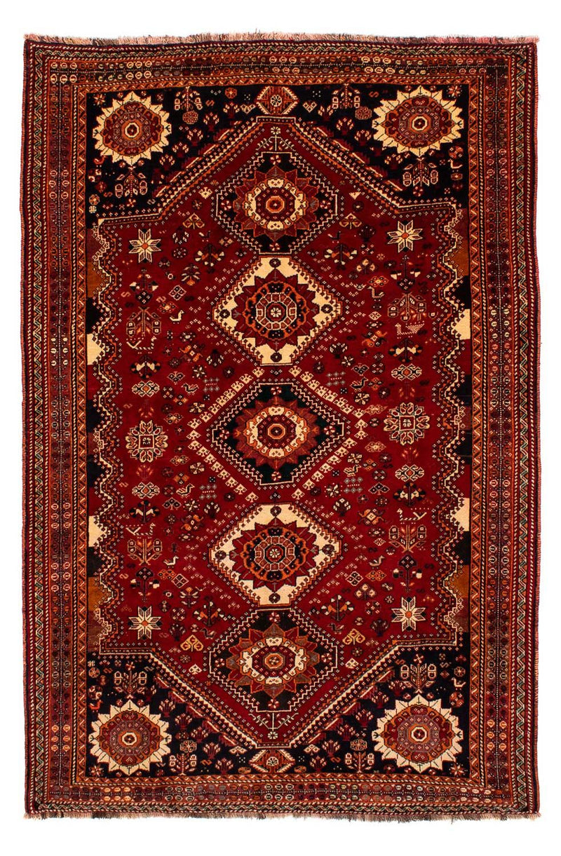 Tapis persan - Nomadic - 272 x 185 cm - rouge foncé