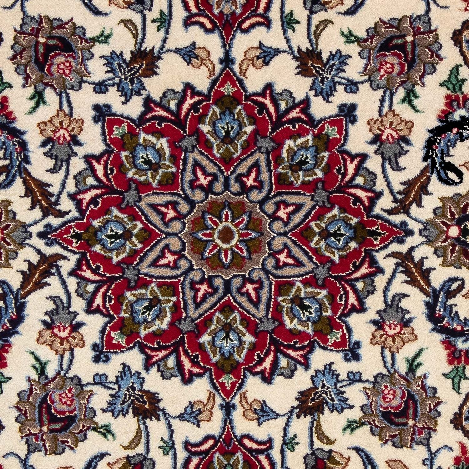 Tapis persan - Isfahan - Premium - 102 x 70 cm - rouge foncé