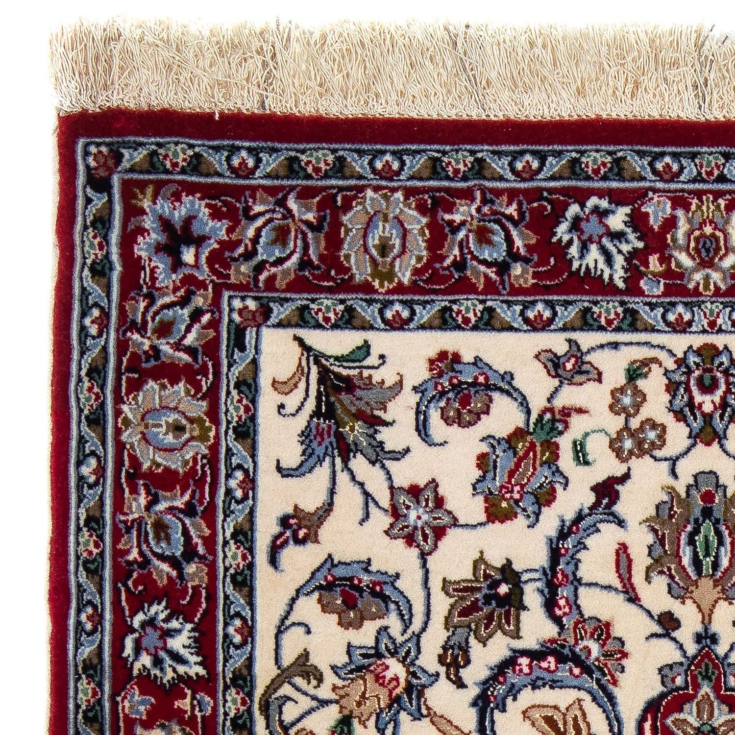 Tapis persan - Isfahan - Premium - 102 x 70 cm - rouge foncé