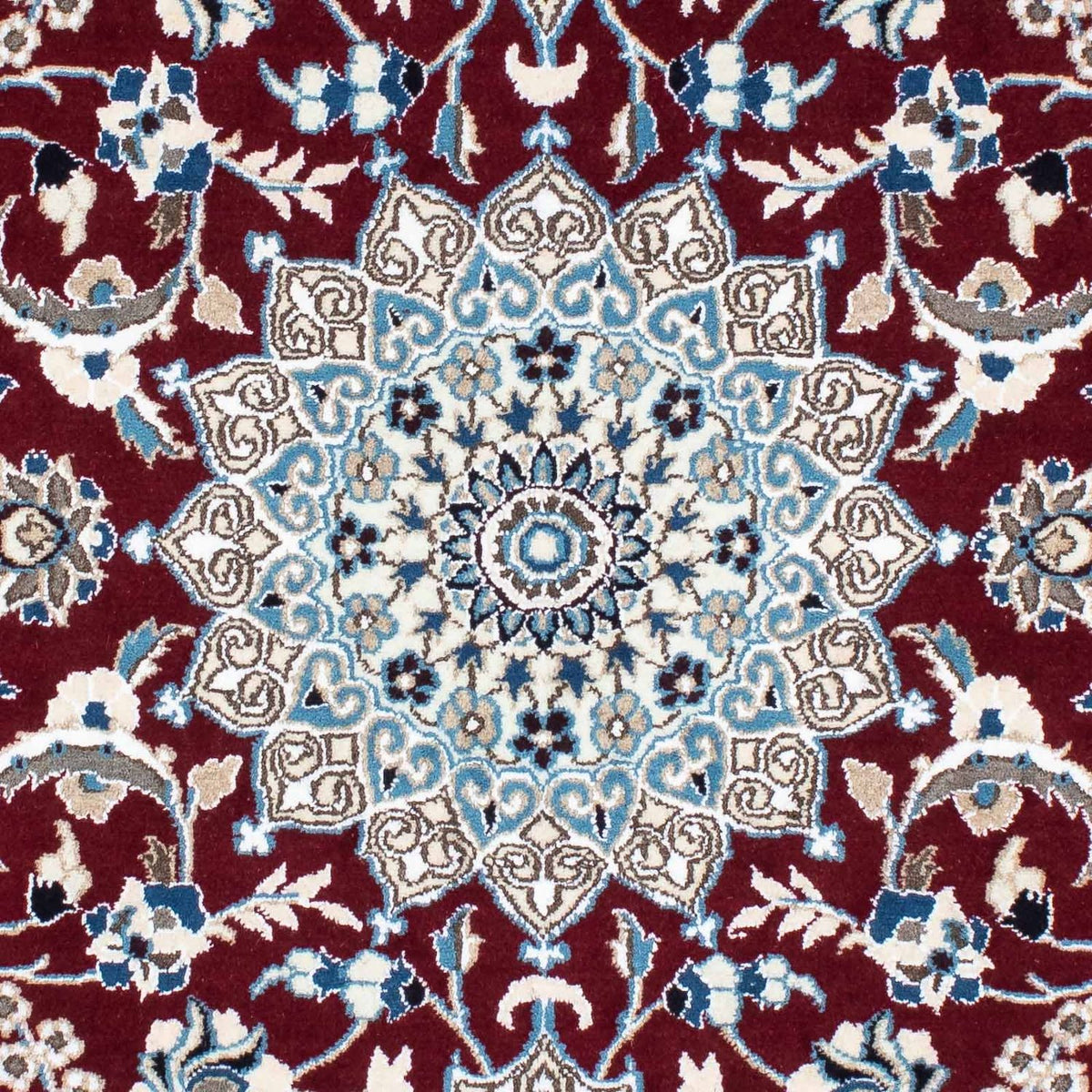 Tapis de couloir Tapis persan - Nain - Royal - 178 x 106 cm - rouge foncé