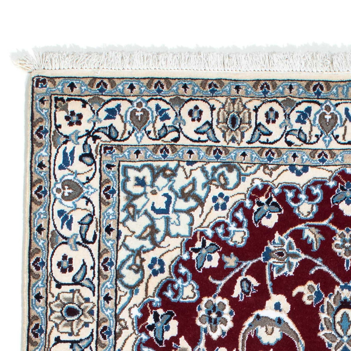 Tapis de couloir Tapis persan - Nain - Royal - 178 x 106 cm - rouge foncé