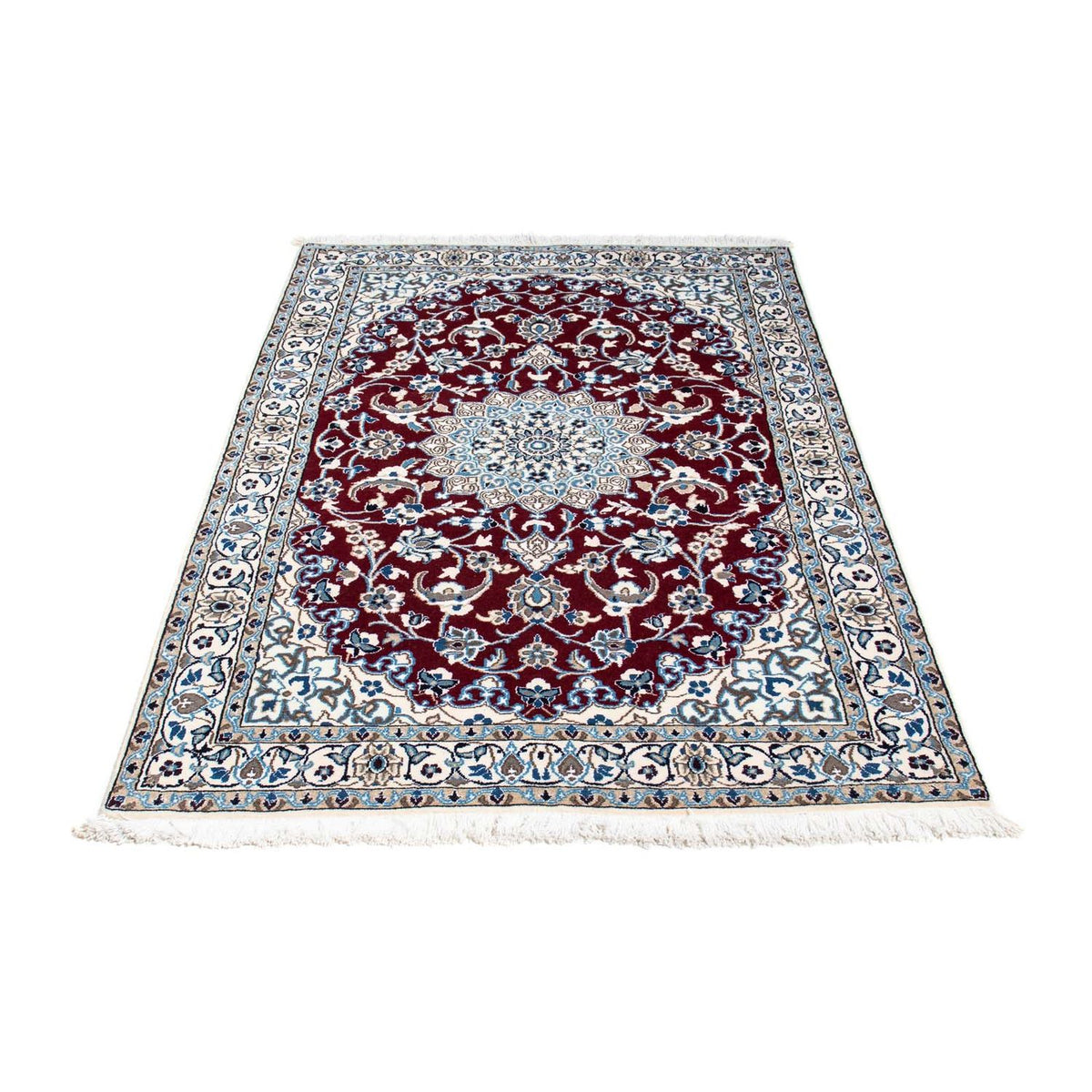 Tapis de couloir Tapis persan - Nain - Royal - 178 x 106 cm - rouge foncé