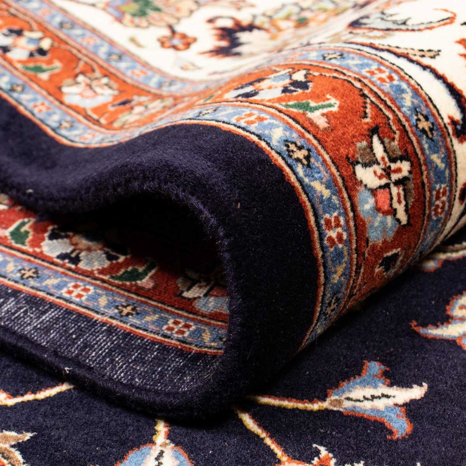 Tapis persan - Classique - 339 x 247 cm - bleu foncé