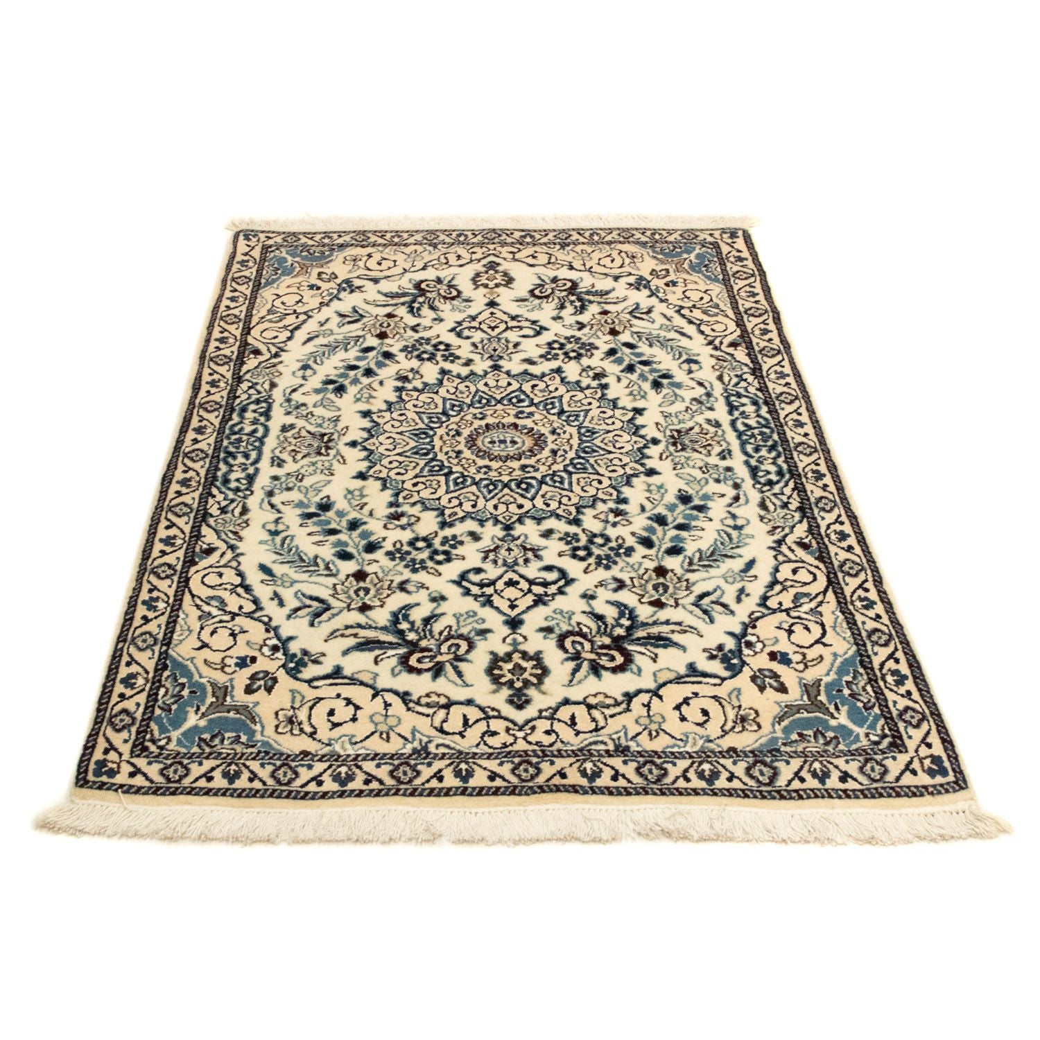 Tapis persan - Nain - Royal - 131 x 87 cm - beige