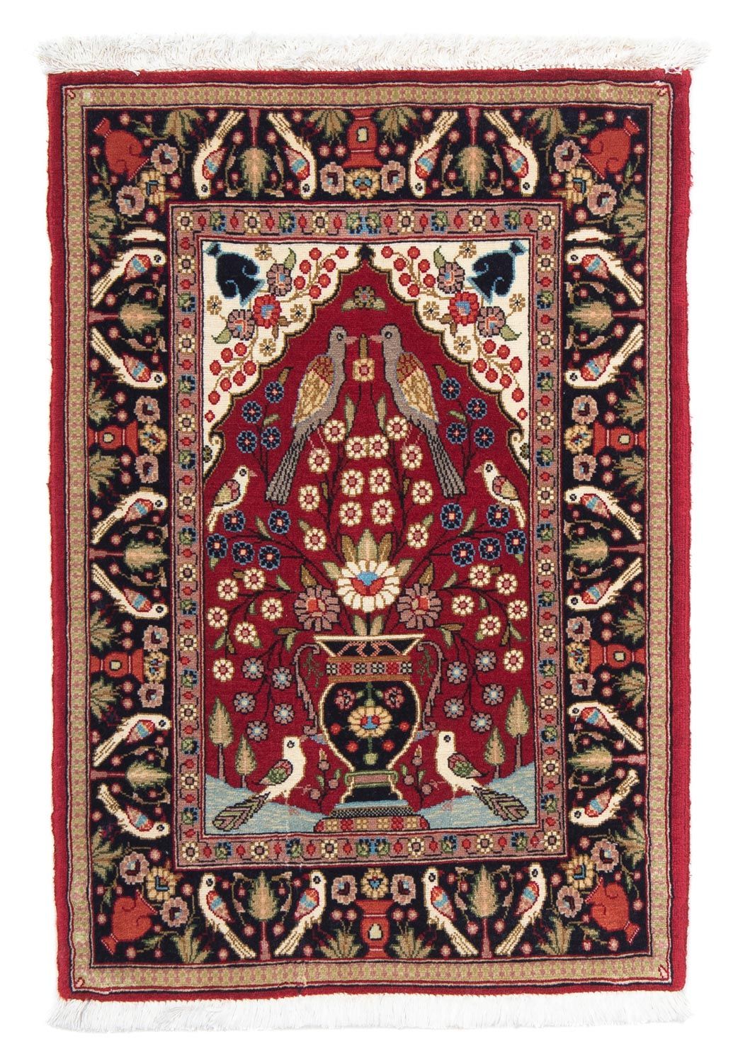 Tapis persan - Classique - 80 x 55 cm - rouge foncé