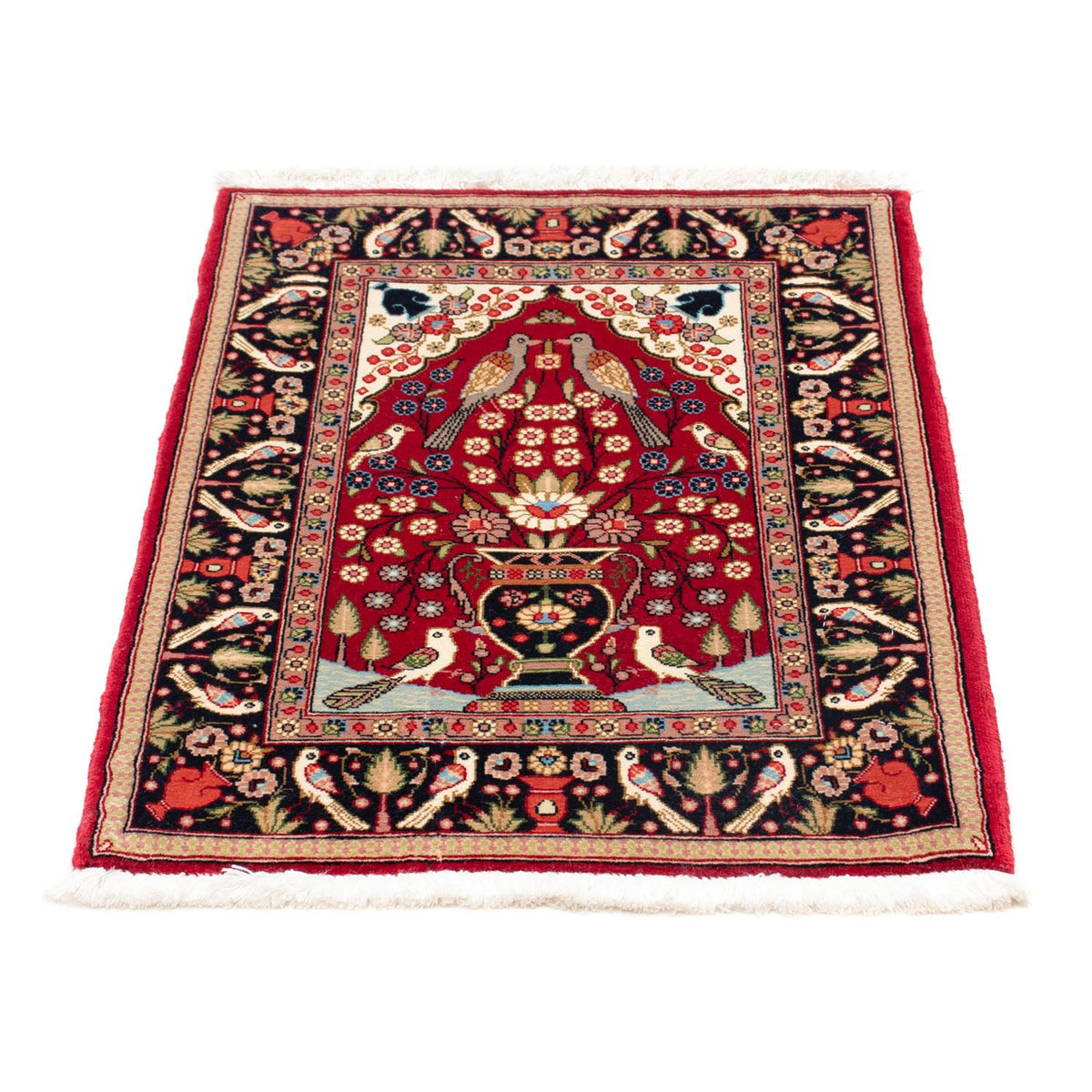 Tapis persan - Classique - 80 x 55 cm - rouge foncé