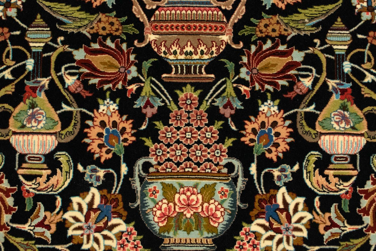 Tapis persan - Ghom - 156 x 102 cm - noir