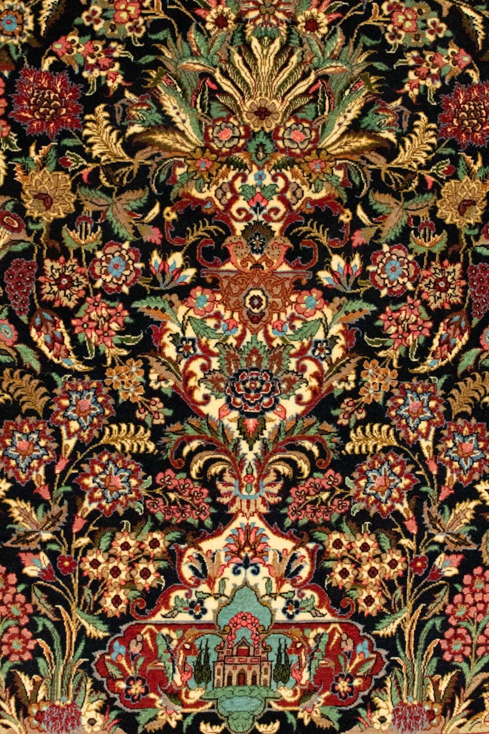 Tapis persan - Ghom - 161 x 101 cm - noir