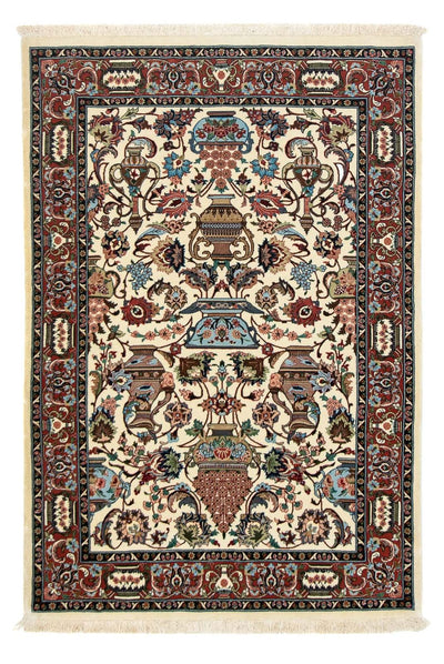 Tapis de Qom Tapis 102x154cm - Tapis persan - beige