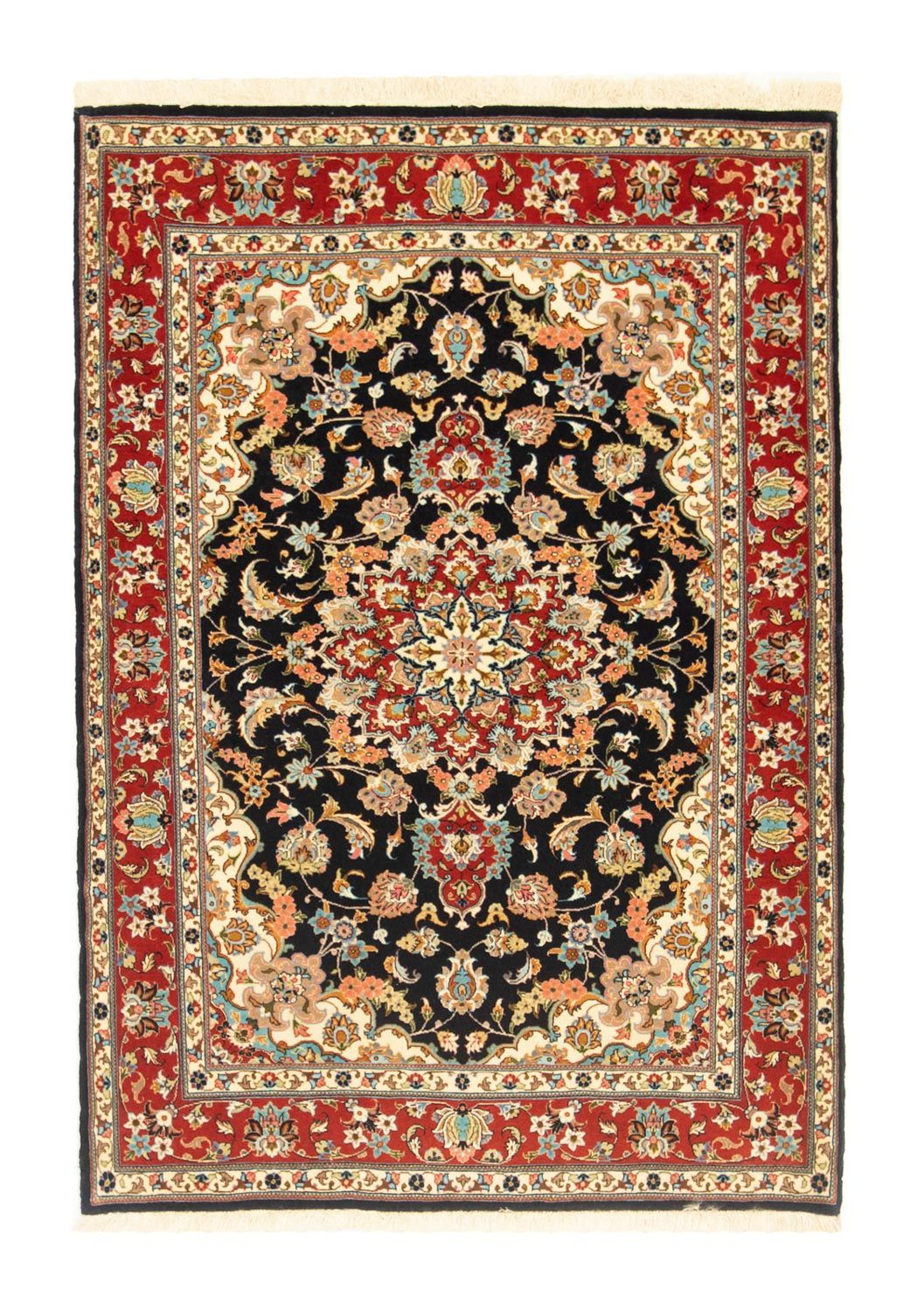 Tapis persan - Ghom - 147 x 101 cm - noir