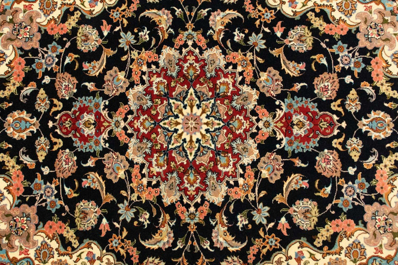 Tapis persan - Ghom - 147 x 101 cm - noir