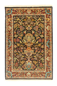 Tapis persan - Ghom - 153 x 102 cm - noir